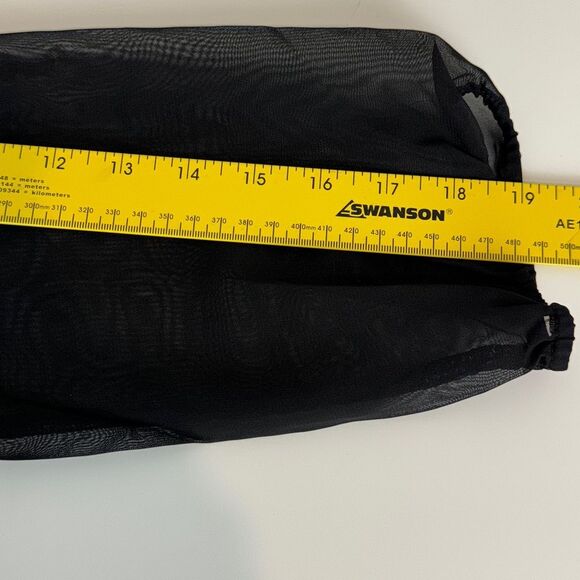 ECI NY Black Embellished Sheer Rhinestone Flower Top M - Picture 8 of 8